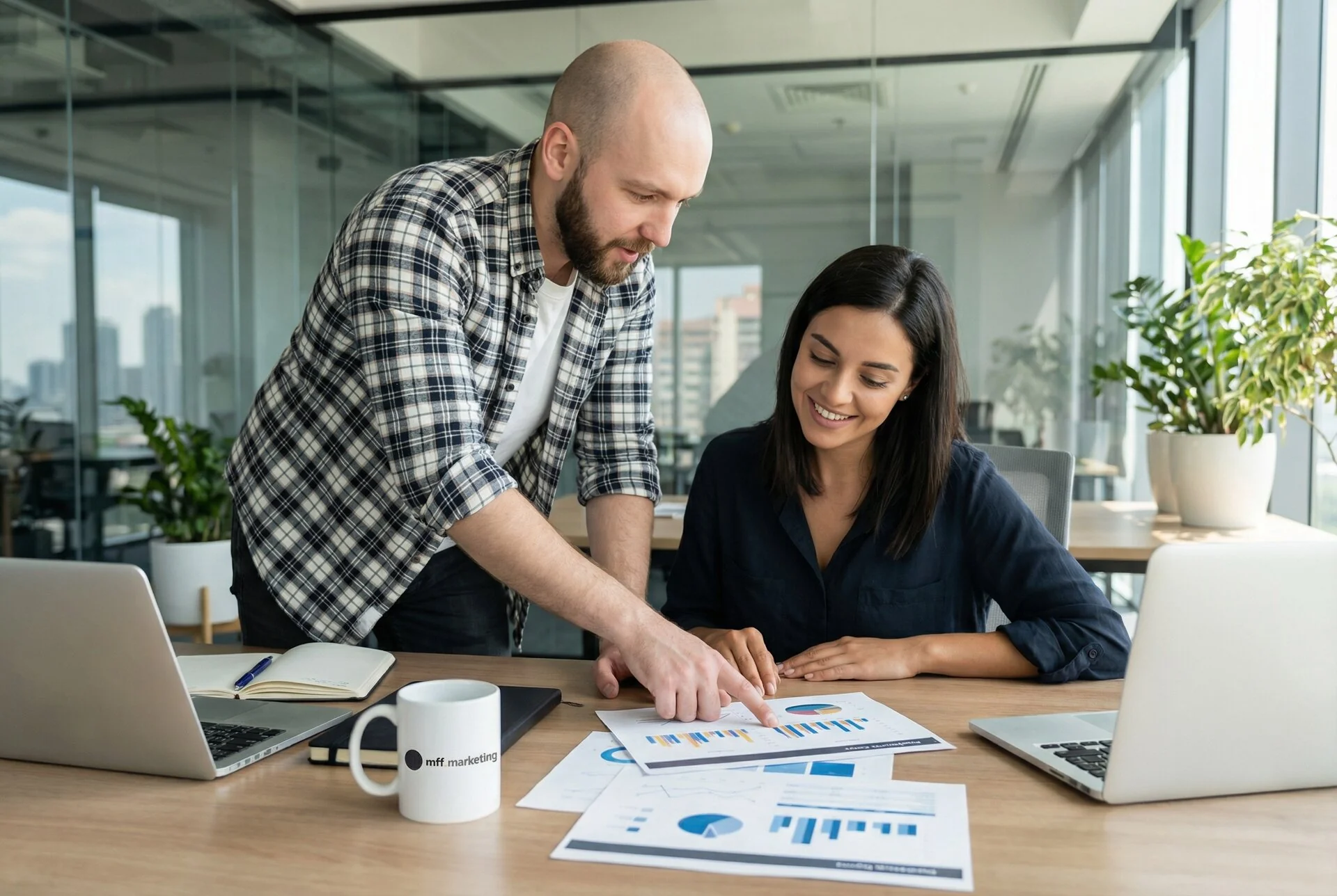 Marketing strategy session with client